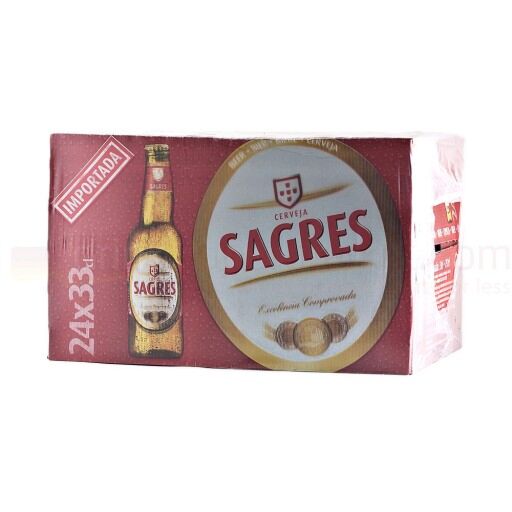 Sagres - Premium Portuguese Lager Beer Bottle  24 x 330 ml 