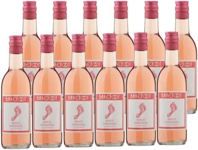 Barefoot White Zinfandel Rose Wine 187ml 12 pack