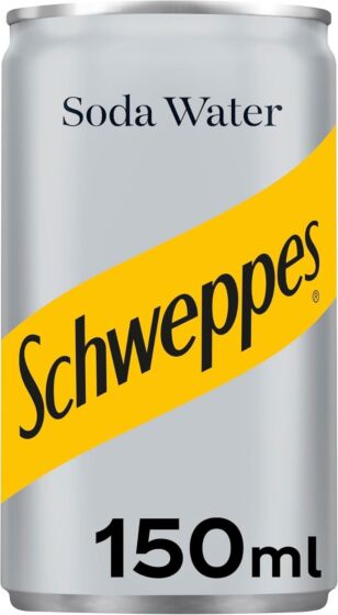Schweppes Soda Water 24x 150ml Cans