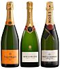 Veuve Clicquot, Bollinger Special Cuvée, Moet & Chandon Imperial Brut, The Perfect Champagne Case 3x 75cl  