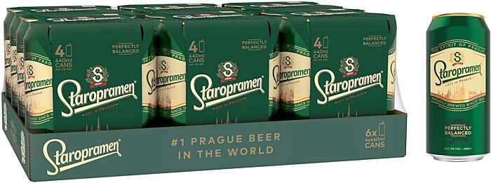 Staropramen Pilsner 24 x 440ml Cans