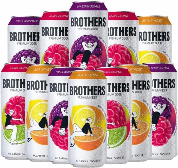 Brothers Cider Mixed Case 500ml Cans  (12 Pack ) 