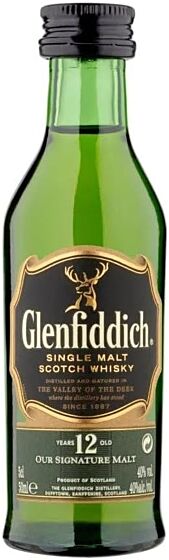 Glenfiddich 12 Year Whisky 5cl Miniature