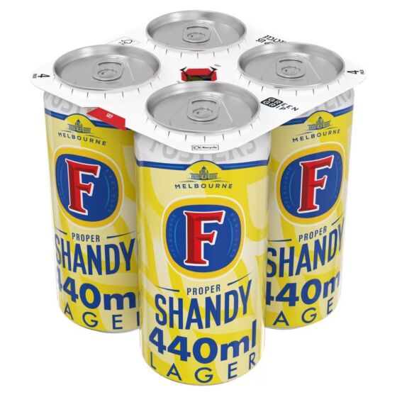 Fosters Proper Shandy Lager Beer 24x440ml