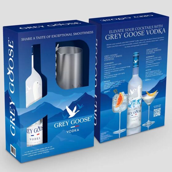  Grey Goose Vodka Magnum Gift Set 1.75 litre with Carafe and Stir rod