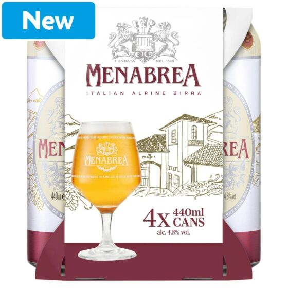 Menabrea Italian Alpine Birra Lager 24 x 440ml