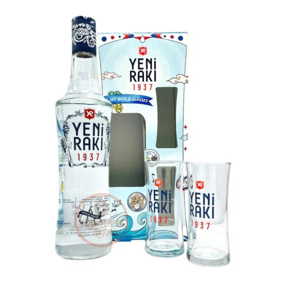 Yeni Raki 1937 Arak Gift Set W/ 2 Yeni Raki Arak Glasses